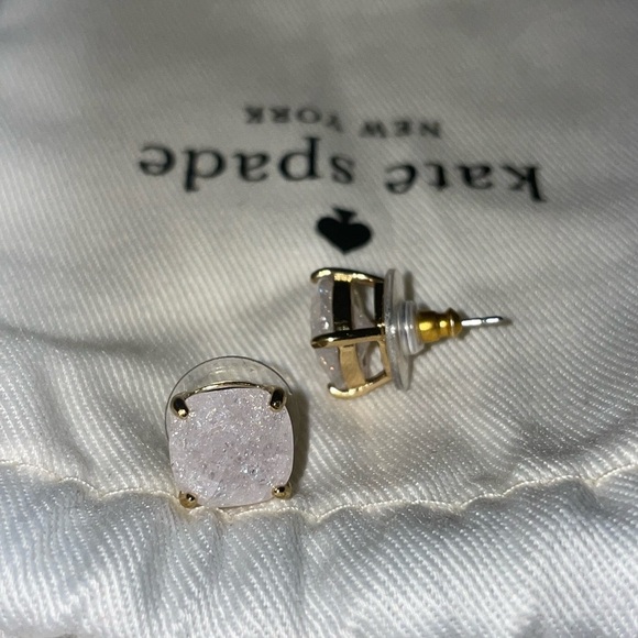 KATE SPADE Crystal Square Opal Stud Earrings - Picture 6 of 12